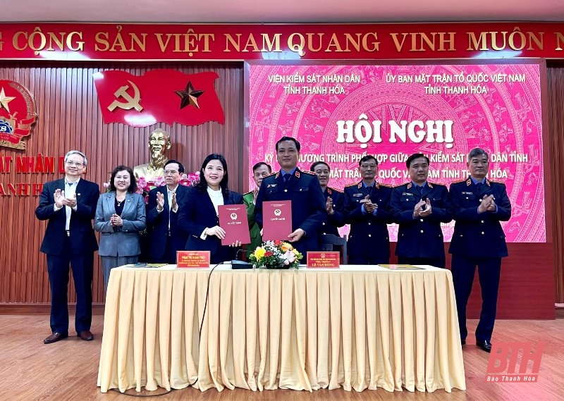 Ban Thường trực Ủy ban MTTQ tỉnh và Viện KSND tỉnh ký kết Chương trình phối hợp giai đoạn 2023-2026.