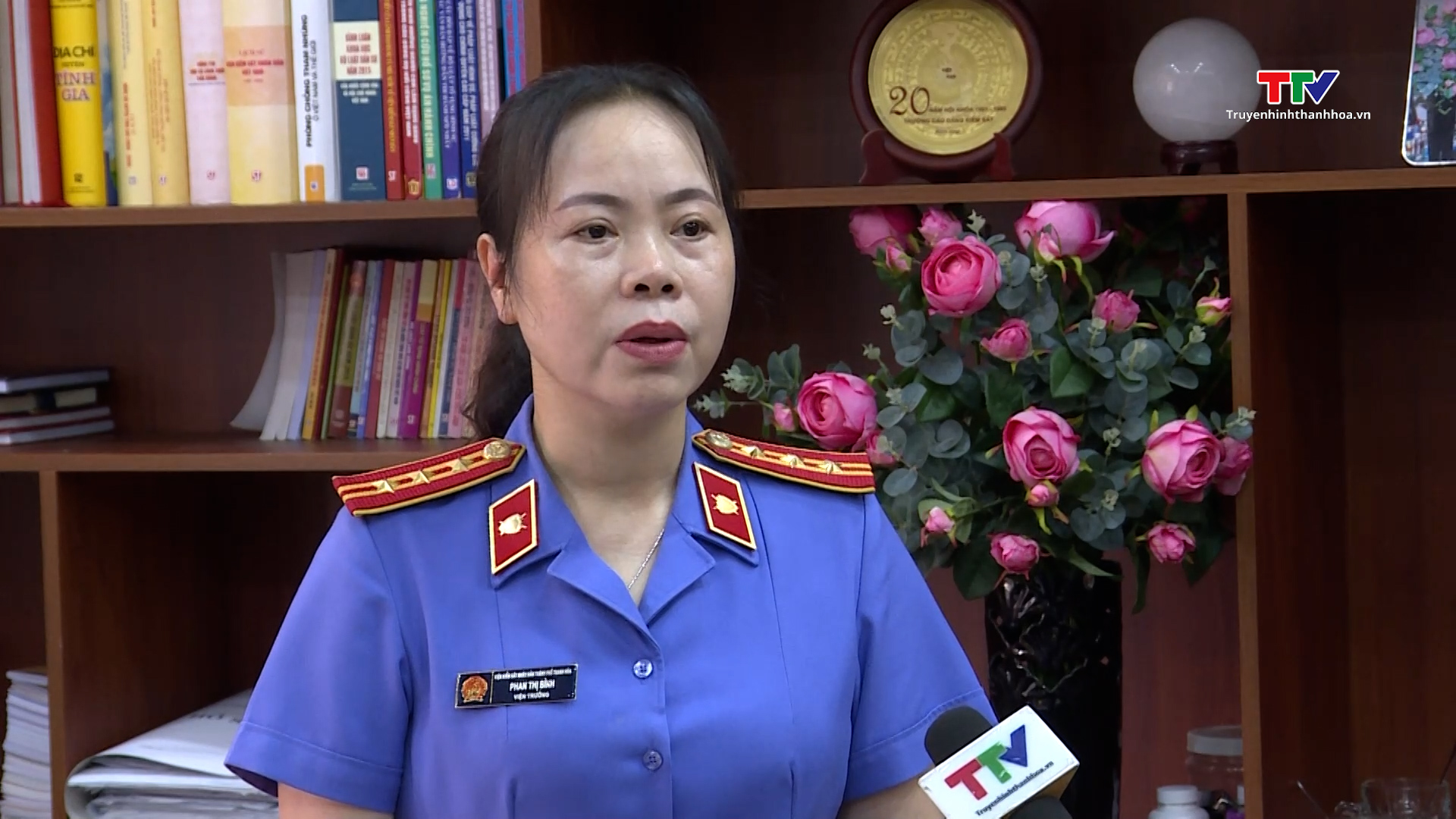Bà Phan Thị Bình, Viện trưởng Viện Kiểm sát Nhân dân thành phố Thanh Hoá, tỉnh Thanh Hoá