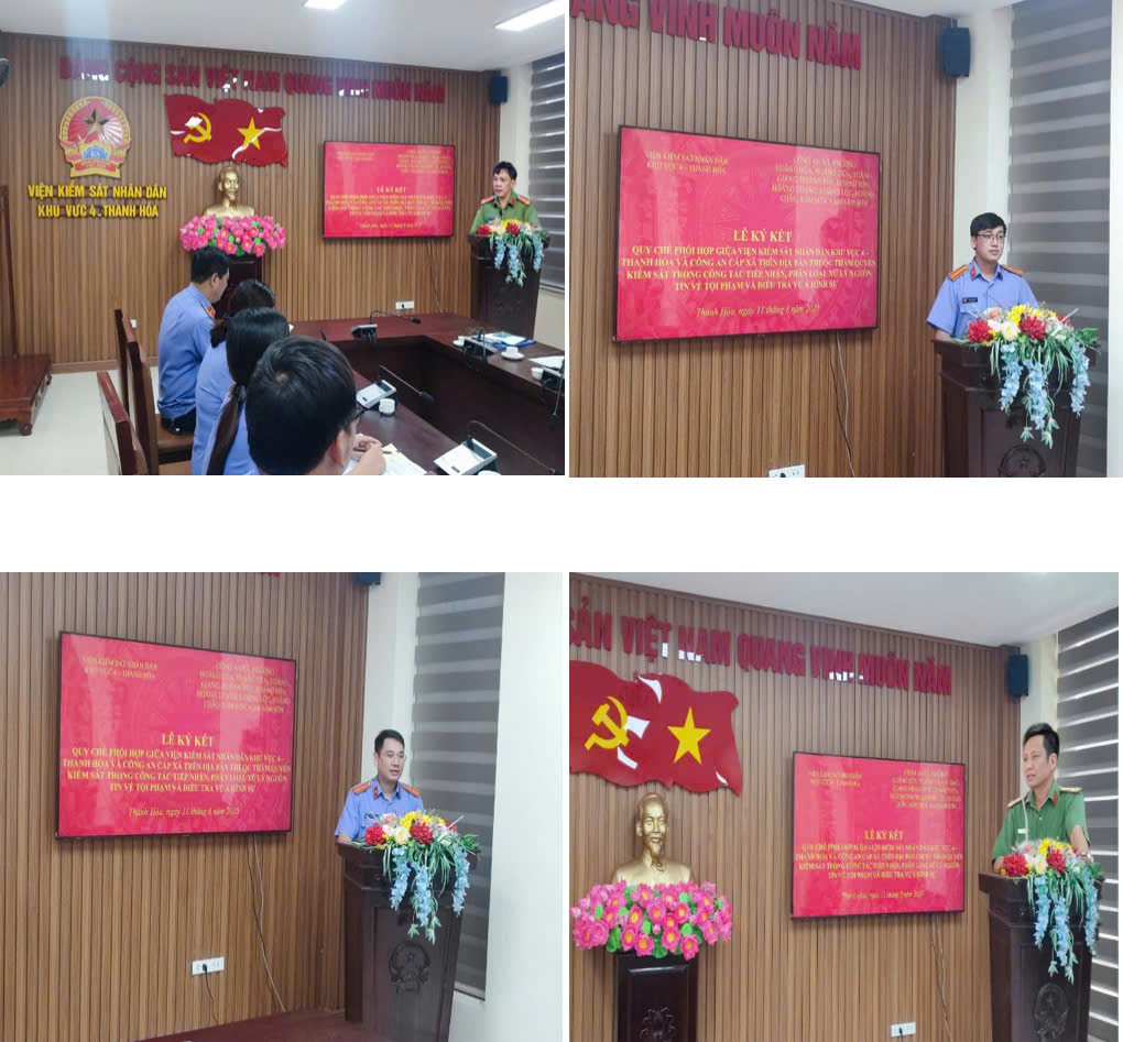 Ảnh: các đồng chí PVT khu vực 4 và Trưởng công an xã, phường tham gia thảo luận