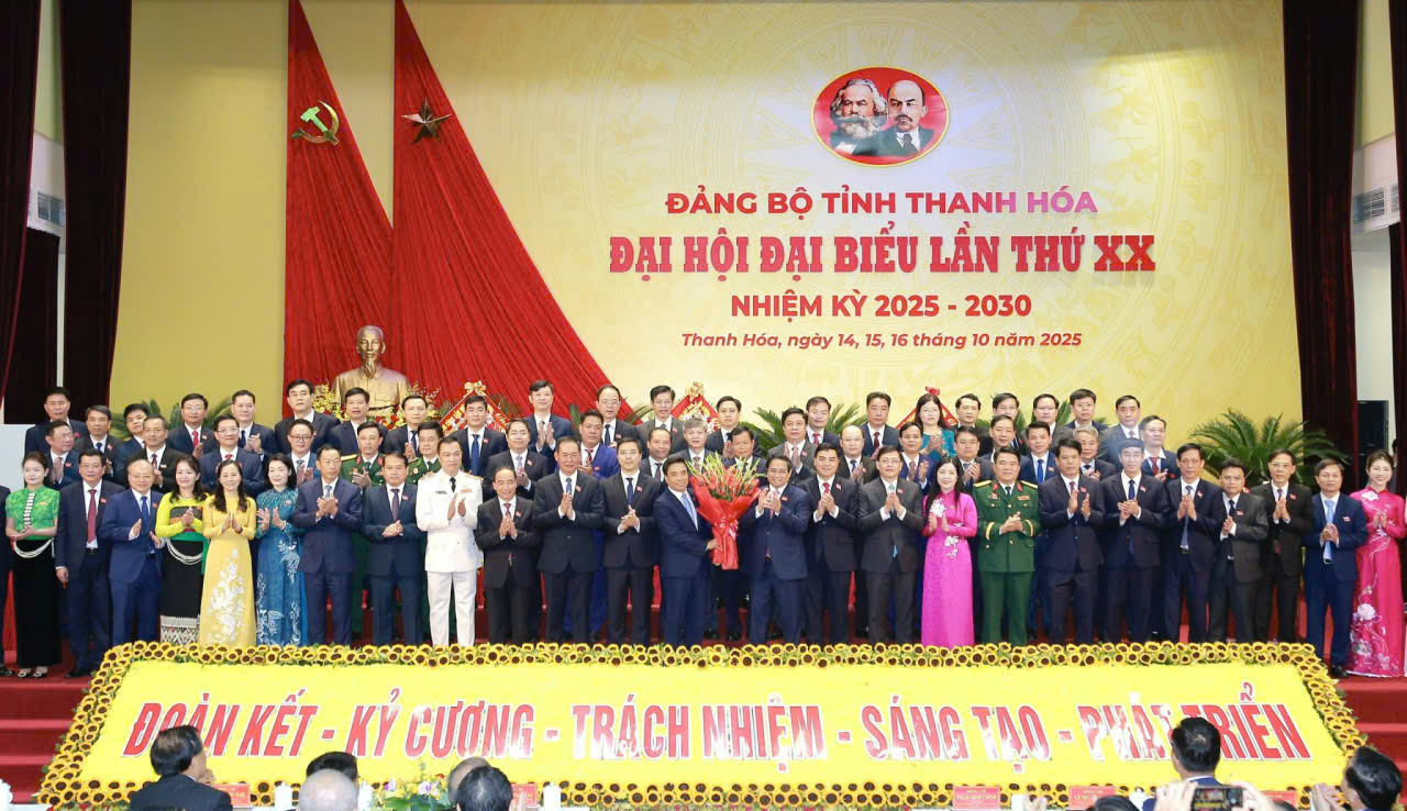Ảnh: Ban Chấp hành Đảng bộ tỉnh Thanh Hóa khóa 2025-2030 gồm 69 đồng chí