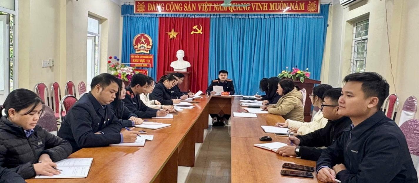 Ảnh: Toàn cảnh Hội nghị triển khai công tác năm 2026 của VKSND khu vực 13 - Thanh Hóa