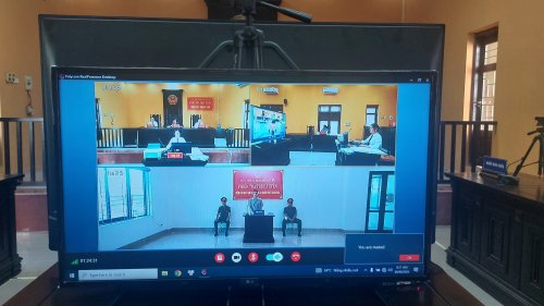 Hình ảnh xét xử tại điểm cầu Phân trại tạm giam Thanh Hóa