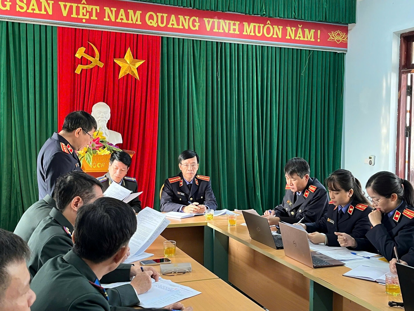 Ảnh: Toàn cảnh buổi làm việc tại Phòng THADS khu vực 10 - Thanh Hoá 