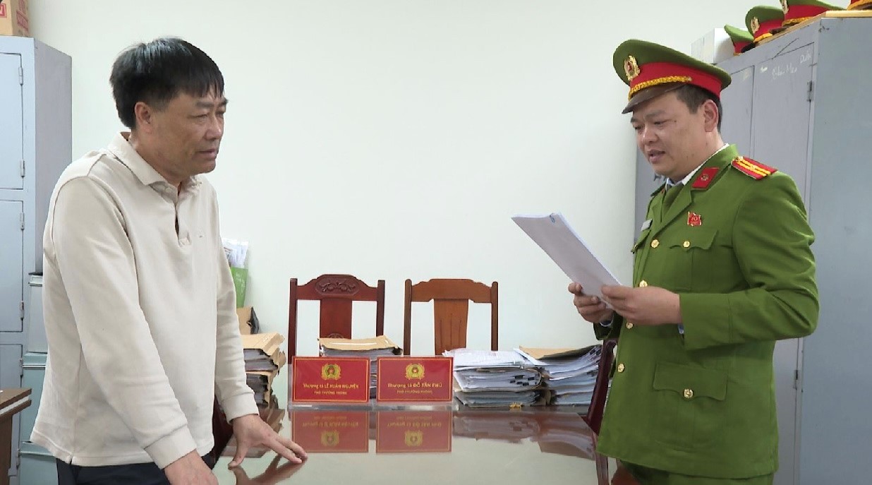 Ảnh: Nguyễn Xuân Biên tại Cơ quan CSĐT