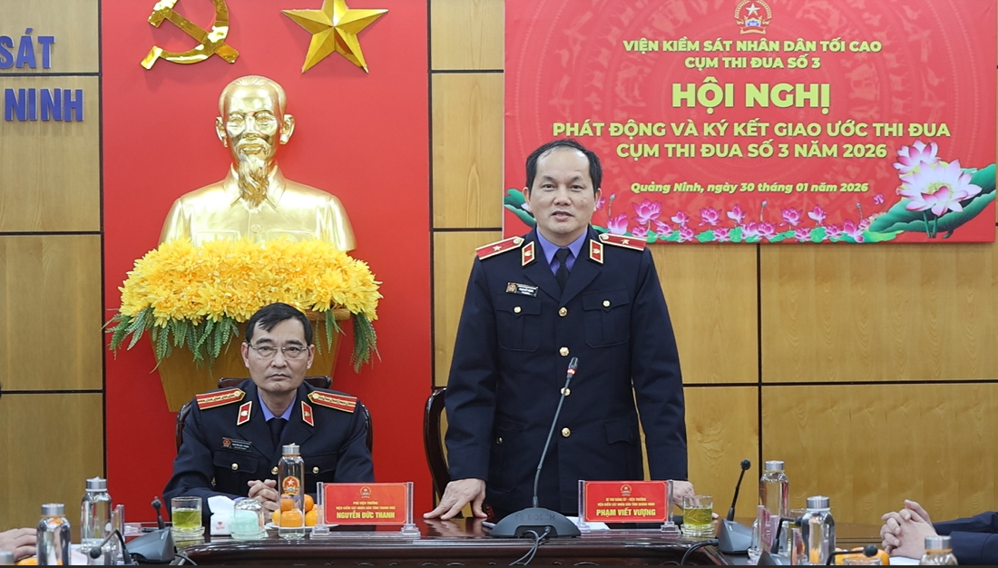 Ảnh: Cụm trưởng Cụm số 3 phát biểu