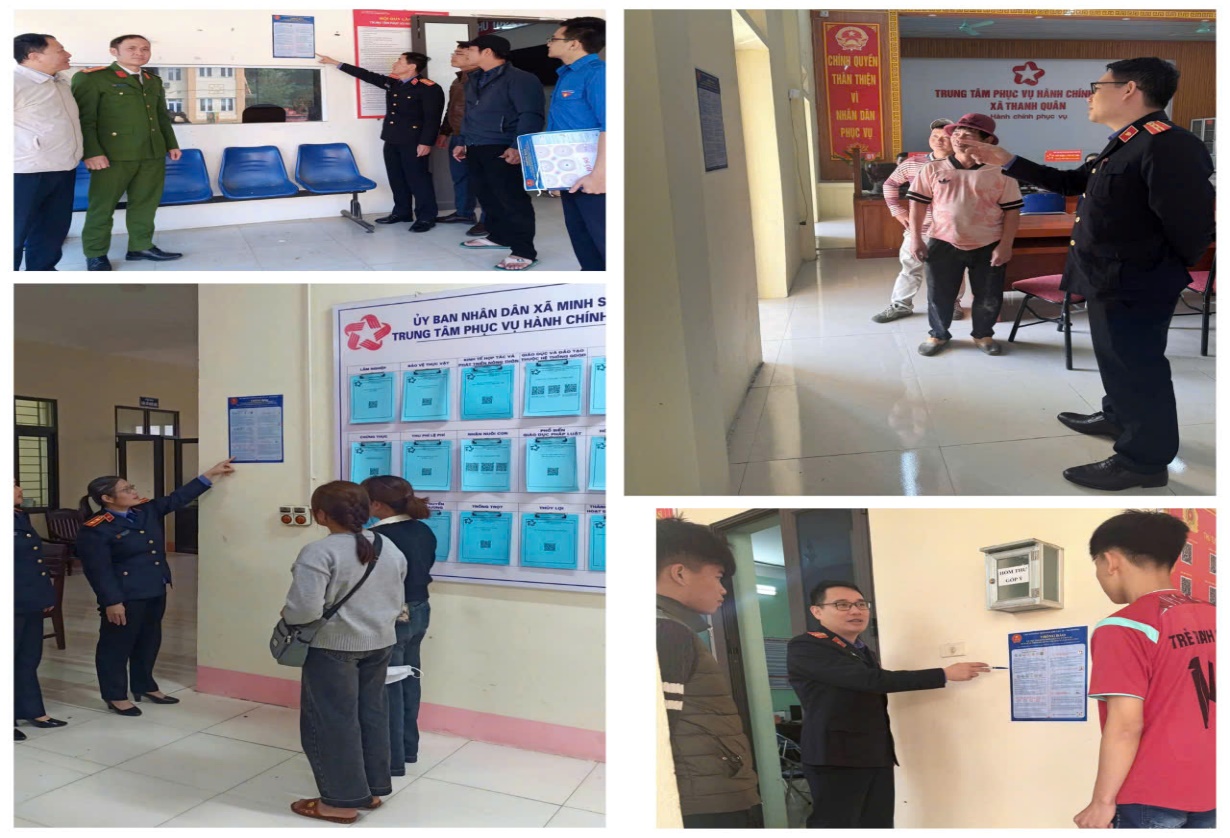 Hình ảnh: Áp-phích tuyên truyền Nghị quyết 205 tại các xã trên địa bàn