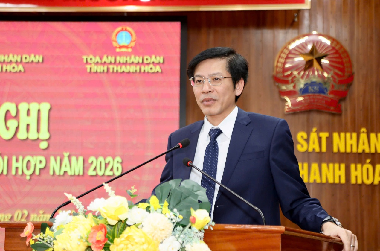 Ảnh: Đồng chí Phạm Văn Báu, Tỉnh ủy viên, Giám đốc Báo và Phát thanh, truyền hình Thanh Hóa phát biểu tại Hội nghị