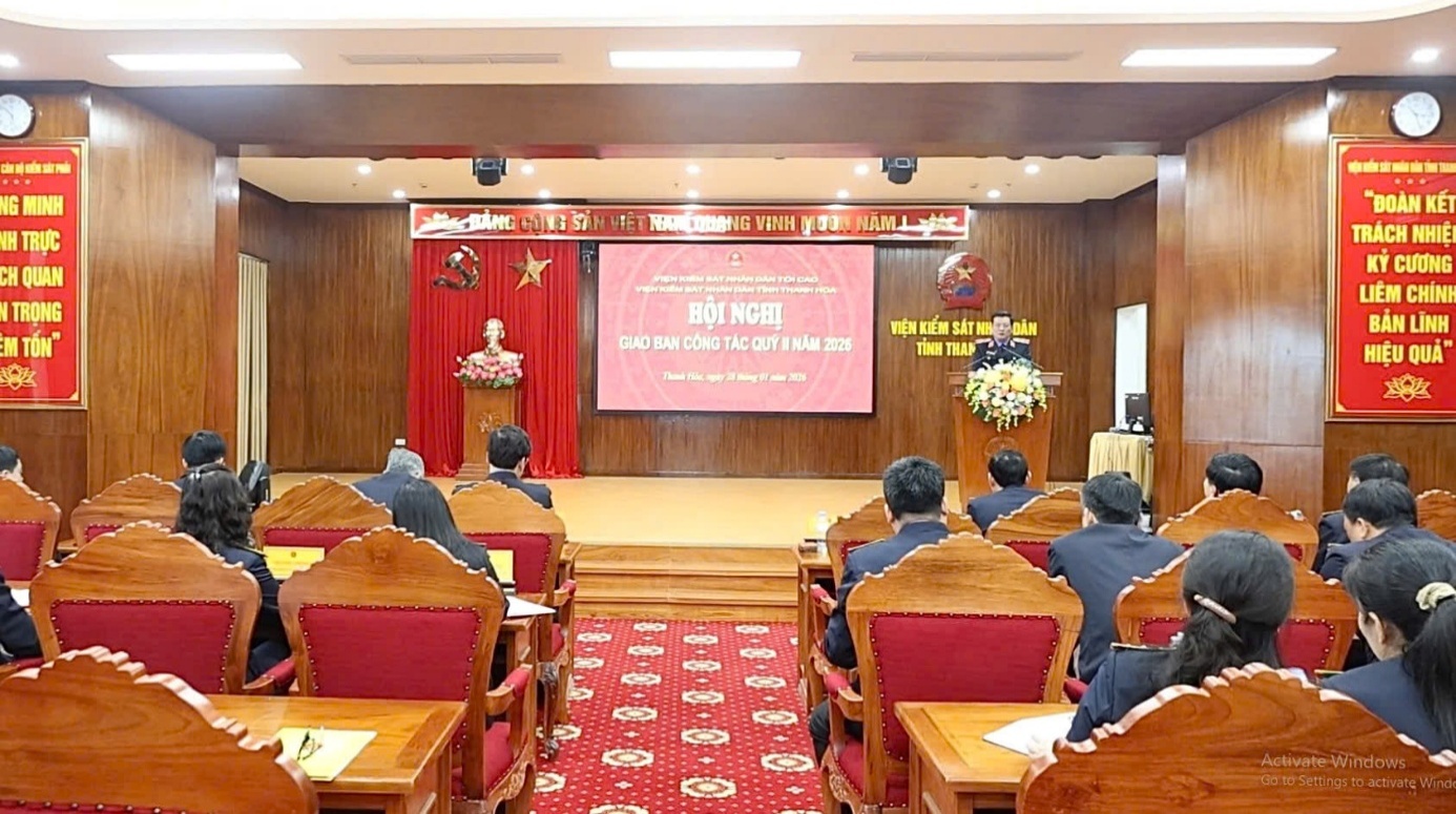 Ảnh: Lãnh đạo VKSND tỉnh Thanh Hóa chỉ đạo quyết liệt trong việc  triển khai nền tảng Quản lý án hình sự