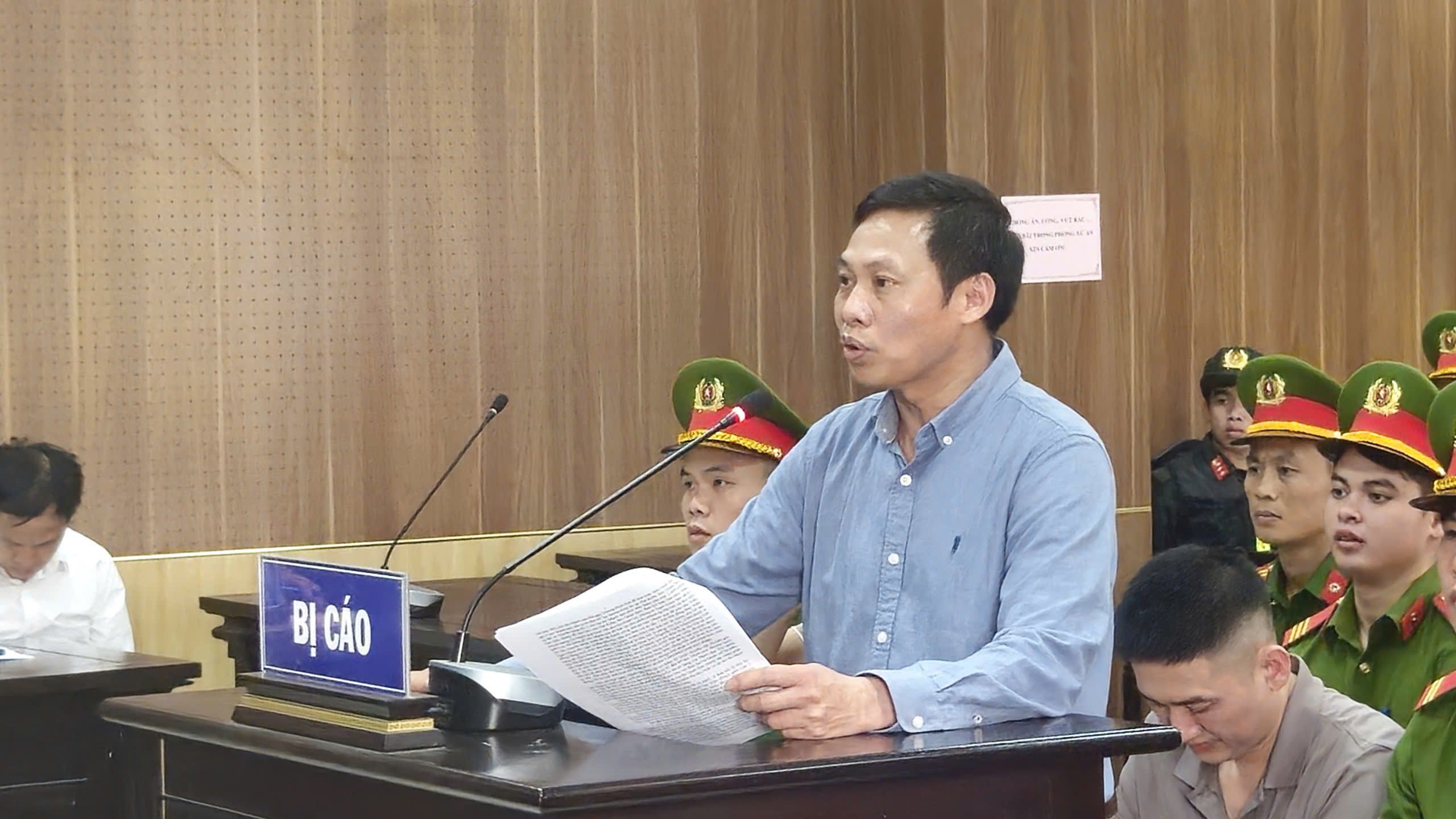 Bị cáo khai nhận hành vi phạm tội của mình