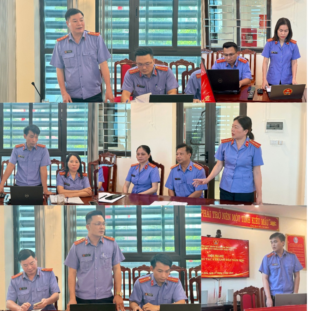 Ảnh: Kiểm sát viên, công chức VKSND khu vực 5 thảo luận sôi nổi tại Hội nghị sơ kết
