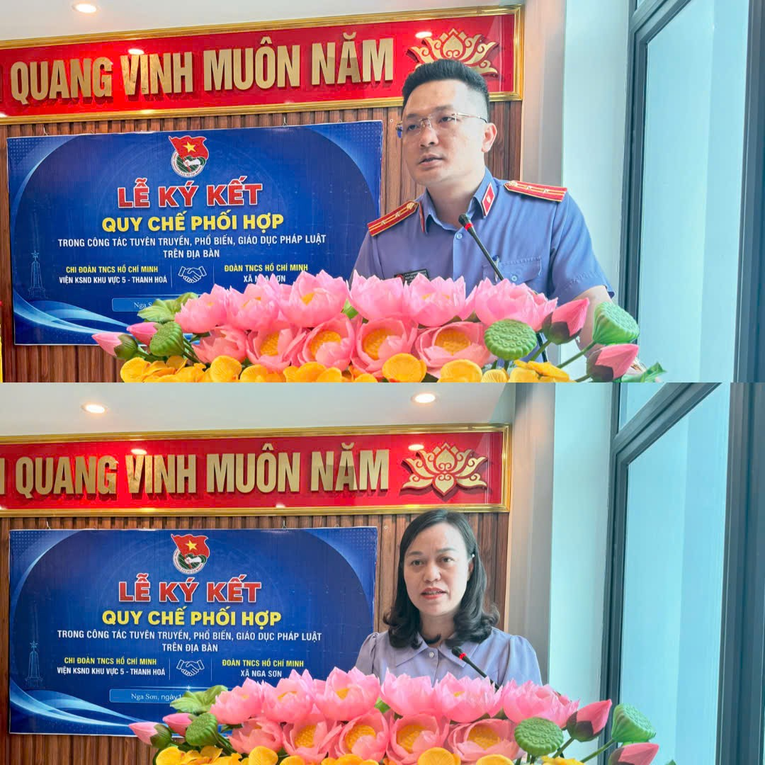 Đại diện câp ủy, lãnh đạo hai đơn vị phát biểu chỉ đạo
