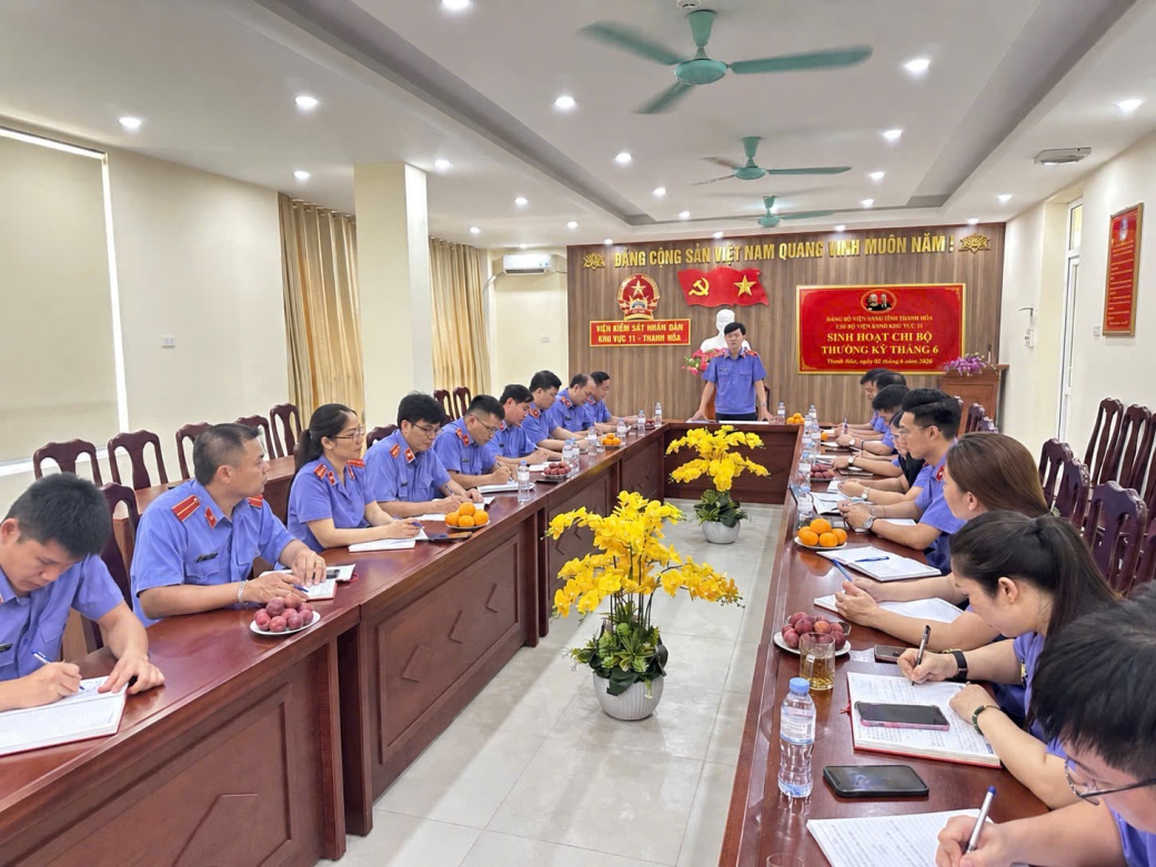 Toàn cảnh buổi sinh hoạt chi bộ