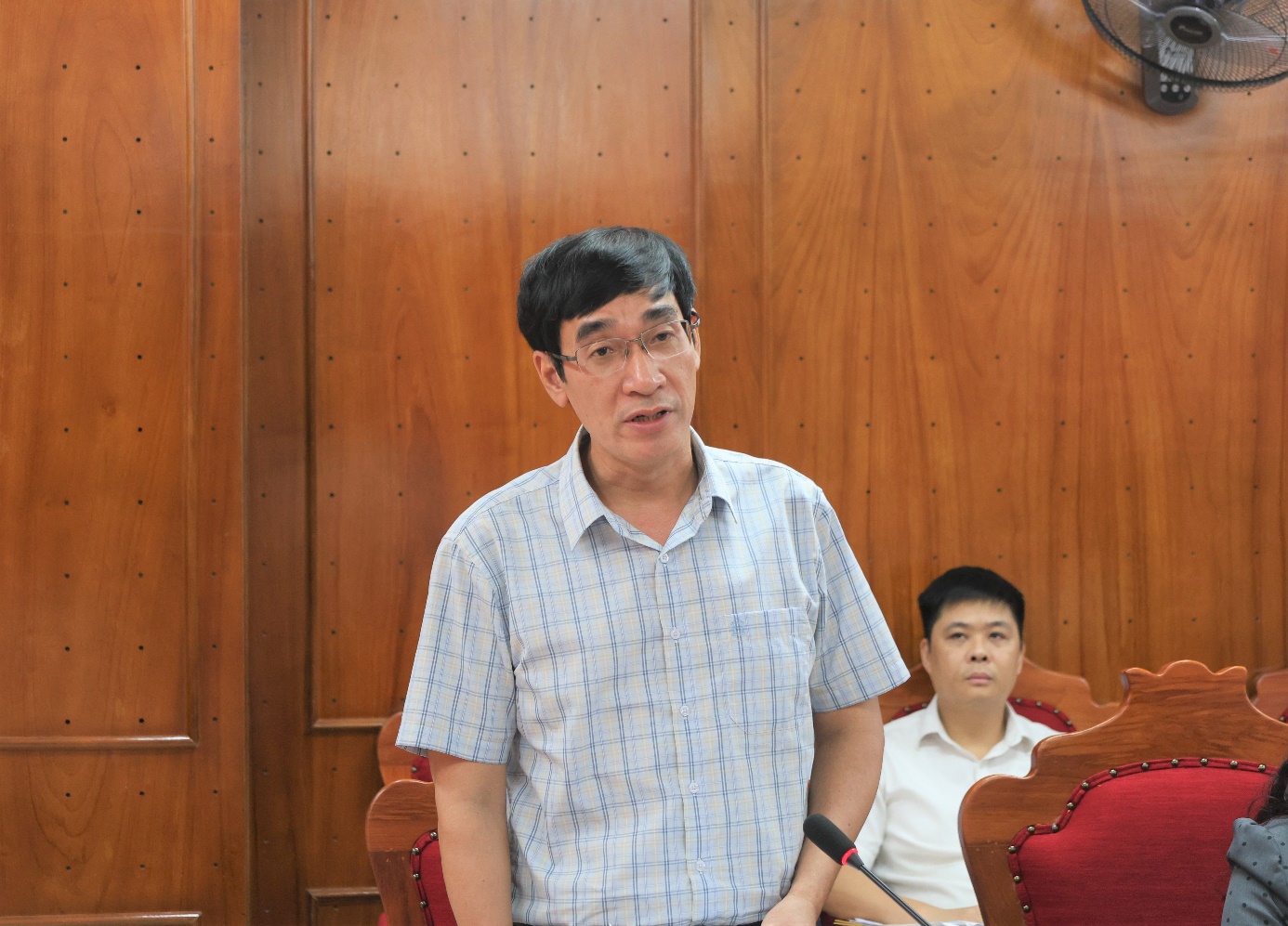 Nguyễn Ngọc Tiến, Ủy viên Ban Thường vụ Tỉnh ủy, Trưởng Ban Nội chính Tỉnh ủy phát biểu tại buổi làm việc