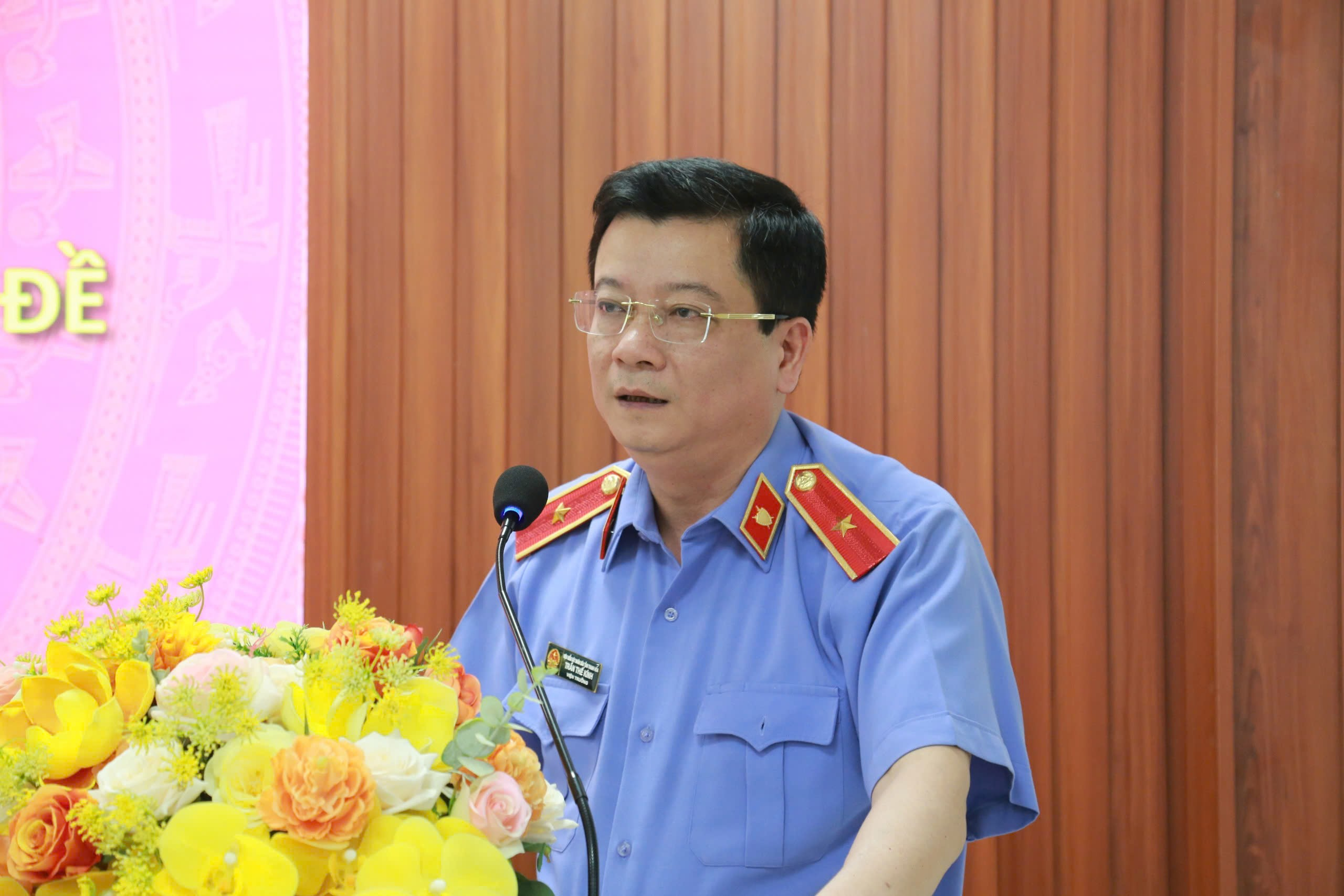 Đ/c Trần Thế Kính, Viện trưởng VKSND tỉnh Thanh Hoá phát biểu chỉ đạo