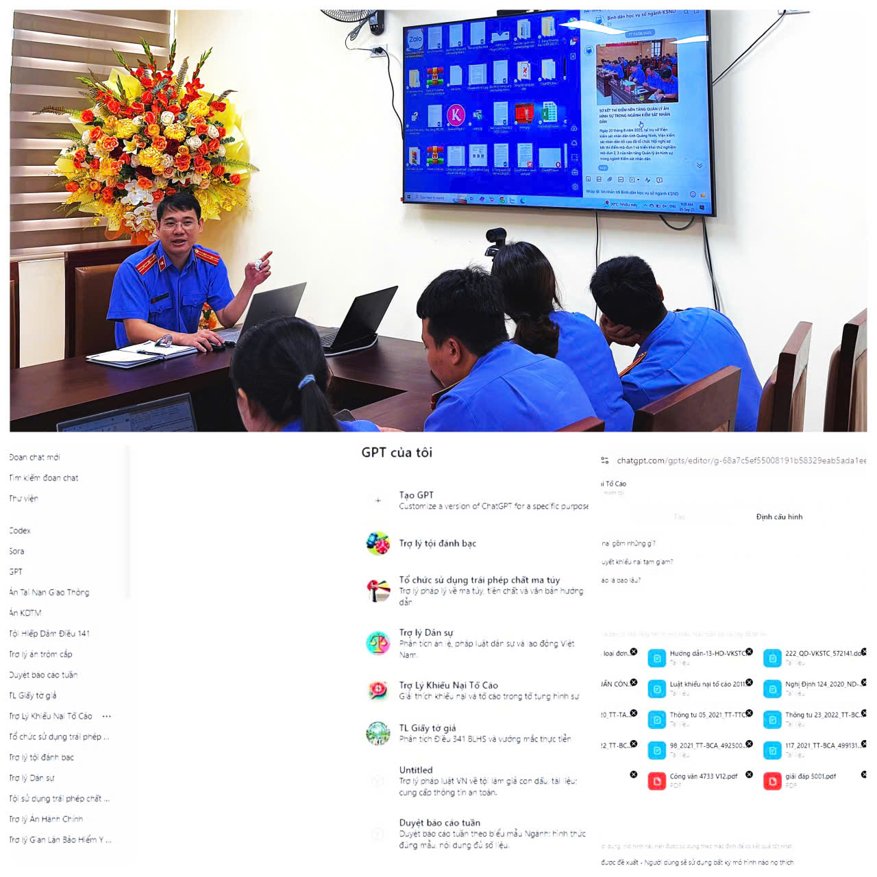 Hình ảnh: Báo cáo viên hướng dẫn tạo trợ lý ảo trên Chatgpt