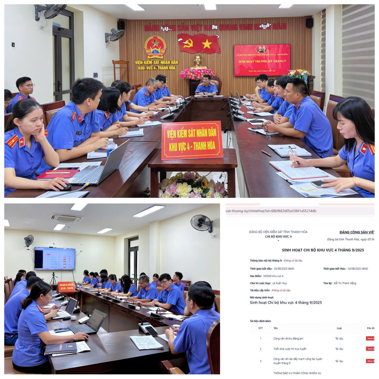 Ảnh sinh hoạt chi bộ thường kỳ