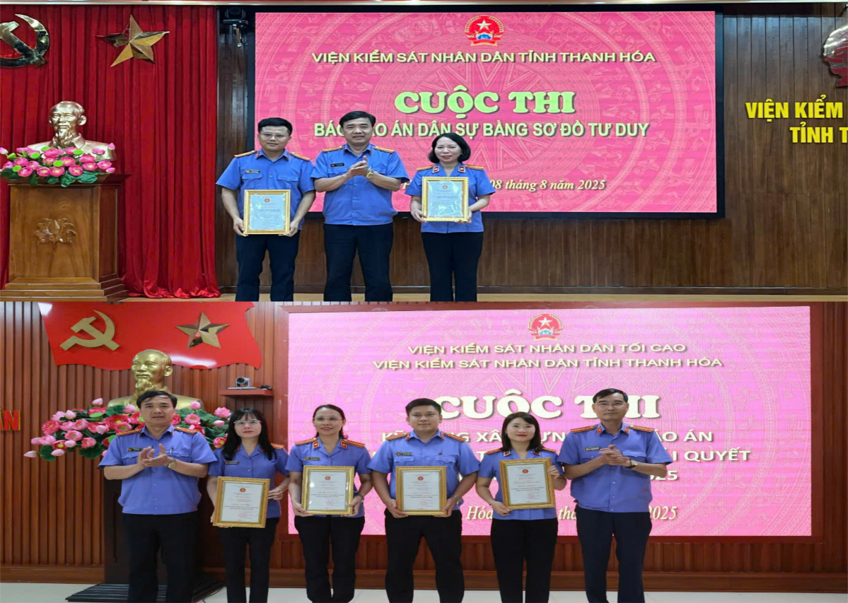 Hình ảnh: Đơn vị xuất sắc đạt giải tại các cuộc thi báo cáo án bằng sơ  đồ tư duy do VKSND tỉnh Thanh Hóa tổ chức