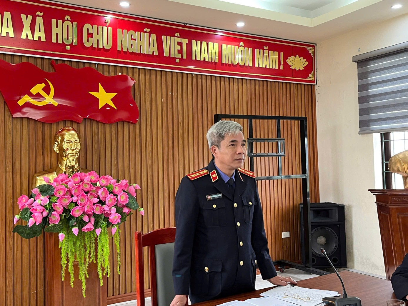 Ảnh: Đồng chí Hoàng Mạnh Chung - Viện trưởng VKSND khu vực 2 phát biểu chỉ đạo