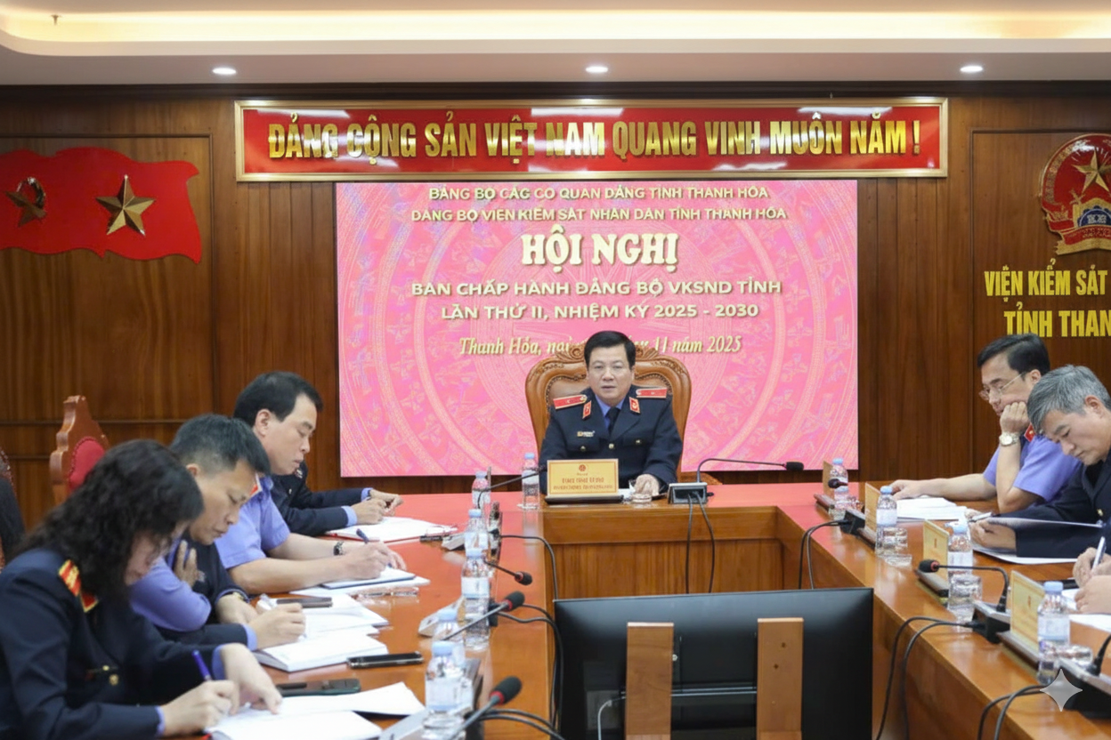 Đ/c Trần Thế Kính - Tỉnh ủy viên, Bí thư Đảng ủy, Viện trưởng VKSND tỉnh chủ trì thảo luận