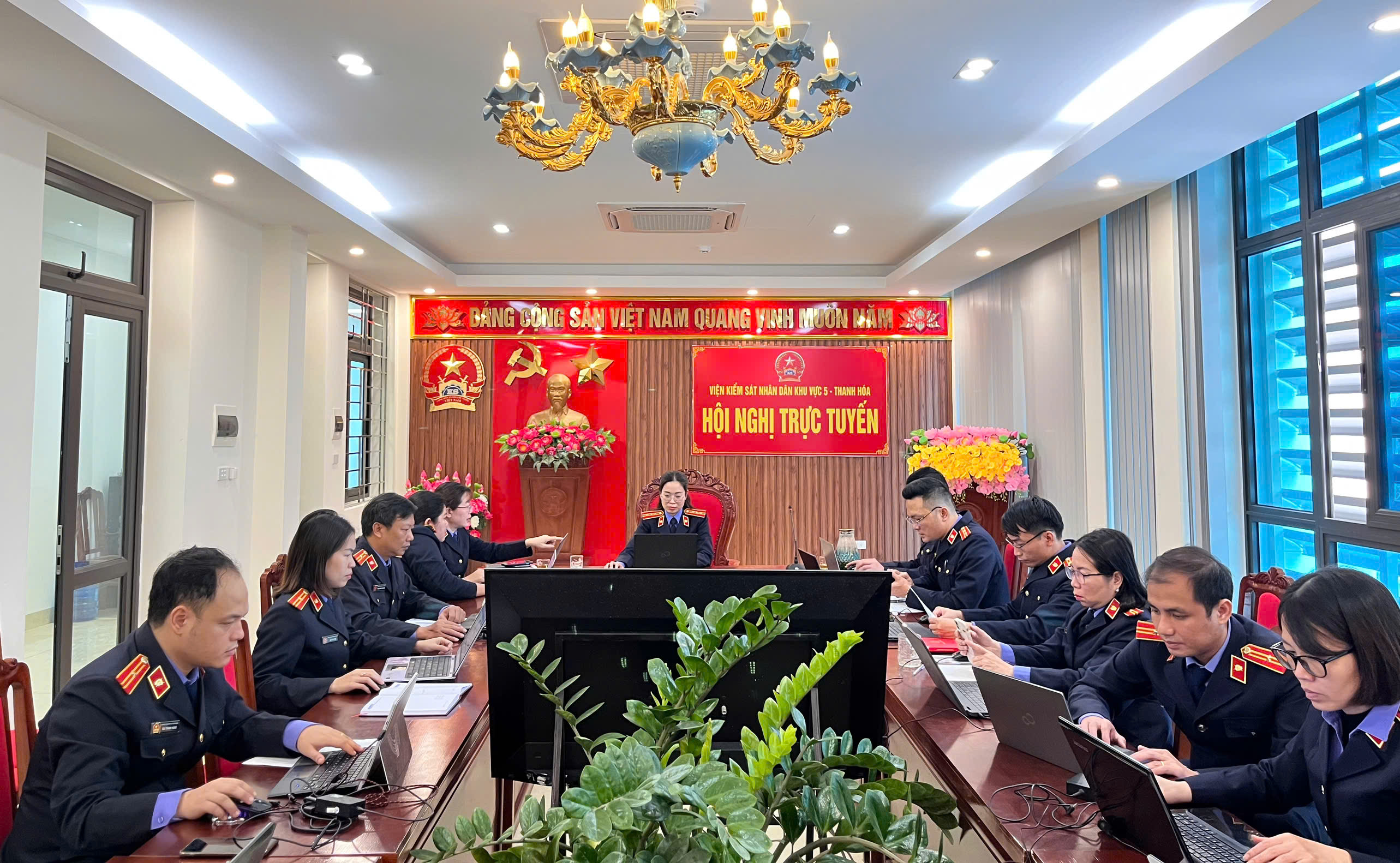 Ảnh: Toàn cảnh buổi tập huấn tại VKSND khu vực 5 - Thanh Hóa